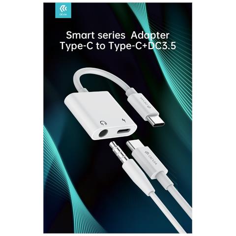 Adattatore Da Spina Tipo-c A Presa C E Jack Cuffia 3,5mm - Foto 1